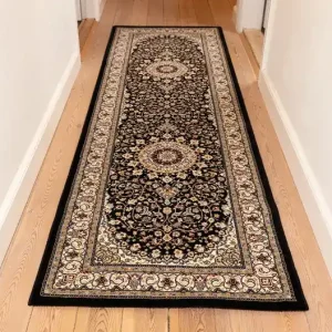 Tilgængelig nu | Løber Leonardo sort 80x250 cm